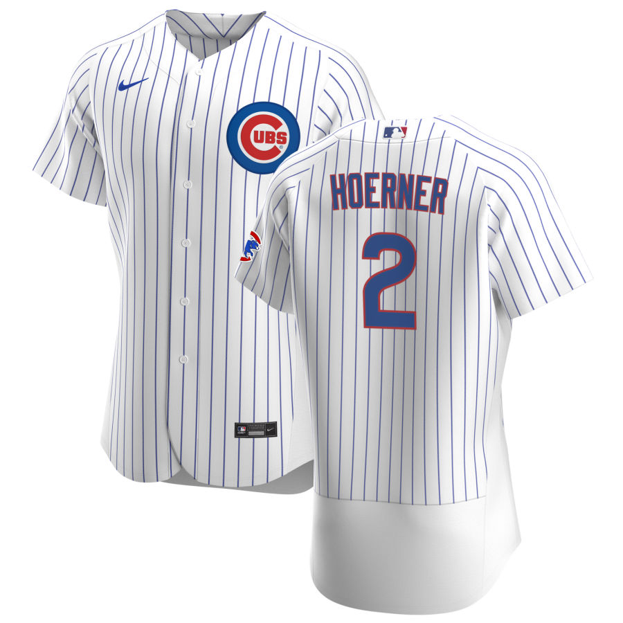 Chicago Cubs #2 Nico Hoerner Men Nike White Home 2020 Authentic Player Jersey->chicago cubs->MLB Jersey